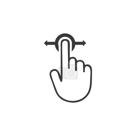 Illustration for Arrows finger gesture icon - Royalty Free Image