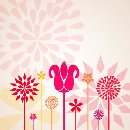 Illustration for Abstract Decorative Flowers, vector illustration - Royalty Free Image