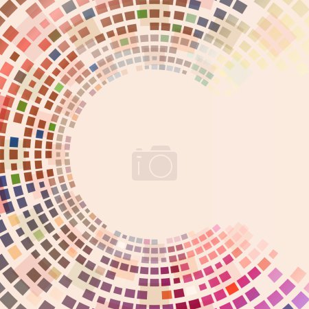 Cuadrados coloridos circulares vector de fondo con espacio de copia
.