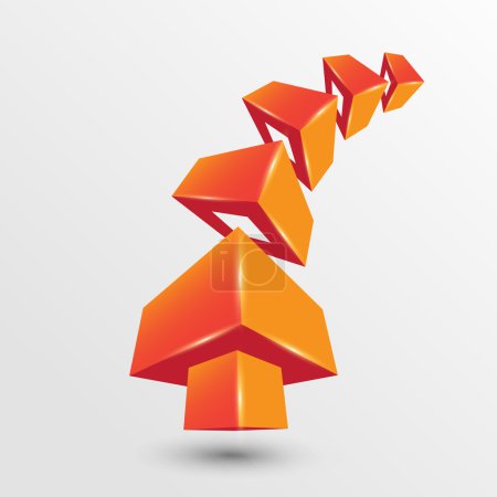 Photo for 3d arrows on a gray background - Royalty Free Image