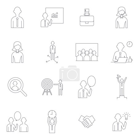 Line icons business set