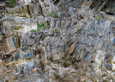 Photo for Texture layers metamorphic rocks closeup - Royalty Free Image