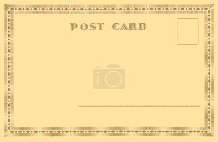 Postal retro sobre fondo amarillo
