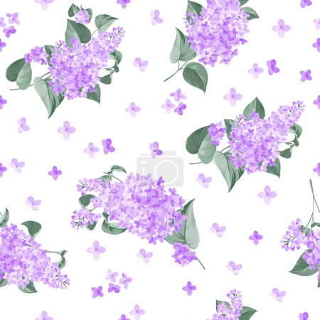 Photo for Seamless lilac pattern for fabric samples. Vector illustration - Royalty Free Image
