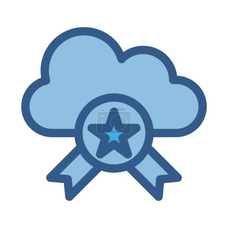 Ilustración de Cloud seo Rellenar icono de vector de estilo que puede modificar o editar fácilmente - Imagen libre de derechos