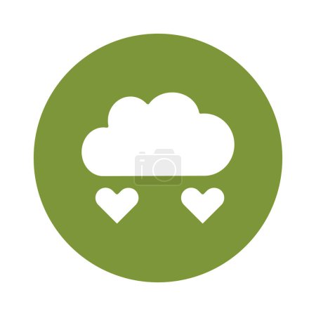 Ilustración de Icono de vector aislado en la nube que se puede modificar o editar fácilmente - Imagen libre de derechos
