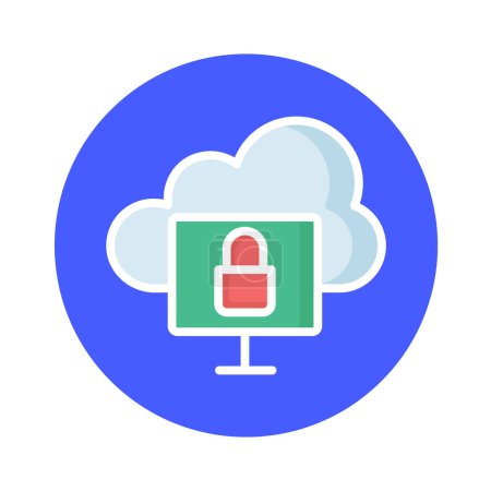 Ilustración de Computación en la nube Icono de vector aislado que puede modificar o editar fácilmente - Imagen libre de derechos