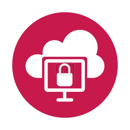 Ilustración de Computación en la nube Icono de vector aislado que puede modificar o editar fácilmente - Imagen libre de derechos