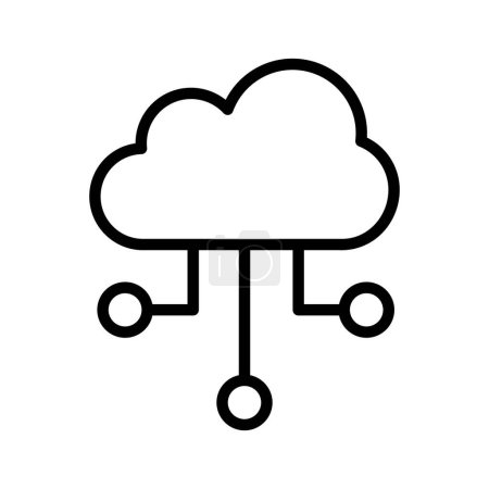 Ilustración de Computación en la nube Vector icono que puede modificar o editar fácilmente - Imagen libre de derechos