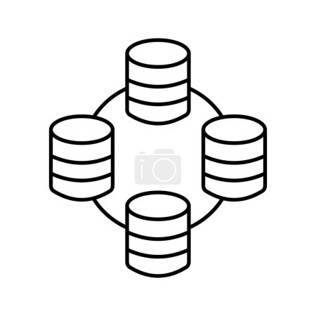 Ilustración de Administración de la base de datos Vector icono que puede modificar o editar fácilmente - Imagen libre de derechos