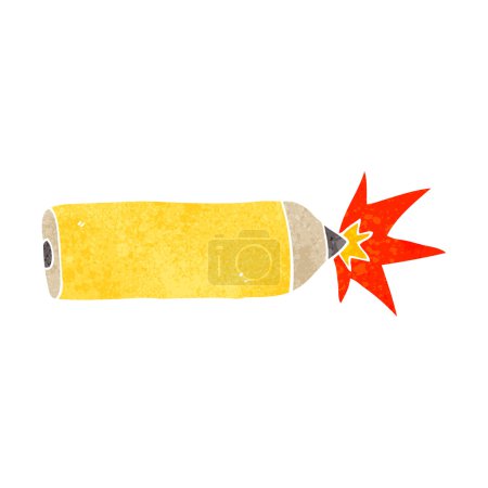 Crayon de dessin animé rétro 