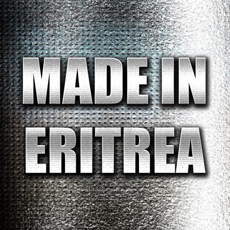 Photo for Grunge metal Made in eritrea with some soft smooth lines - Royalty Free Image