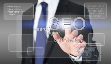 Photo for Businessman using SEO. concept - Royalty Free Image