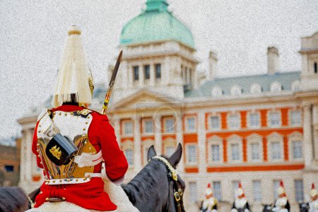 Foto de En Londres caballo de Inglaterra y caballería para la reina - Imagen libre de derechos