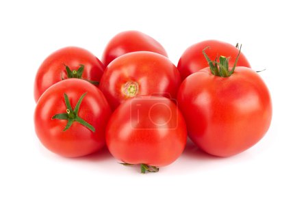 Photo for Closeup of tomatoes isolated on the white background - Royalty Free Image