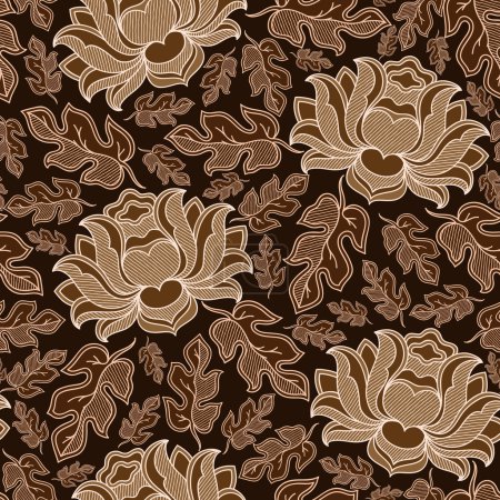 Ilustración de Henna Mehendy tatuaje Doodles patrón sin costuras - Imagen libre de derechos