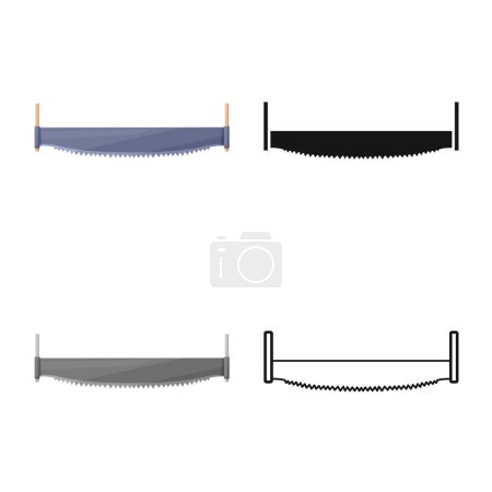 Illustration for Vector illustration of saw and hacksaw icon. Web element of saw and equipment stock vector illustration. - Royalty Free Image