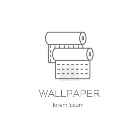 Wallpaper DIY shop logotype design templates.