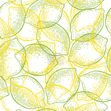 Pattern with lemons and limes.