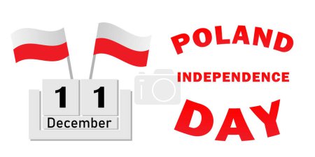 Photo for Poland Independence Day is traditionally celebrated on December 11 vector poster for decoration - Royalty Free Image