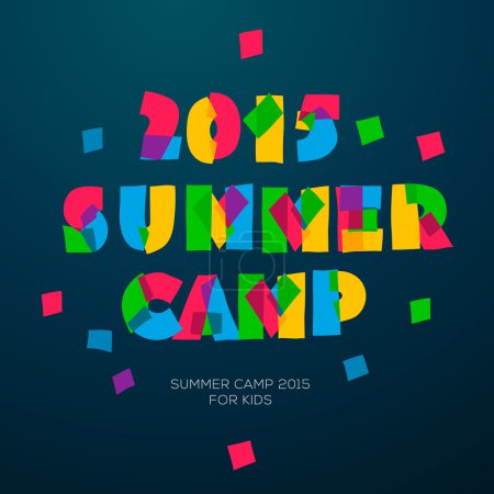 Cartel del campamento de verano temático
