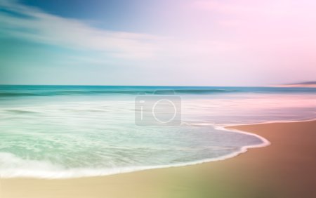 Photo for A multi-colored, motion-blurred seascape with opposing light and dark vignettes. - Royalty Free Image