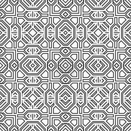 Ilustración de Fondo de pantalla geométrico sin costuras abstracto. Textura moderna con rayas, líneas. Diseño gráfico de celosía. Ilustración vectorial - Imagen libre de derechos