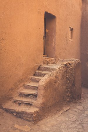 Téléchargez les photos : Une partie du château d'Ait Benhaddou, une ville fortifiée, l'ancienne voie caravane du Sahara à Marrakech. Patrimoine mondial de l'UNESCO, Maroc - en image libre de droit