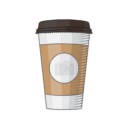 Ilustración de Taza de café dibujado a mano ilustración aislada - Imagen libre de derechos