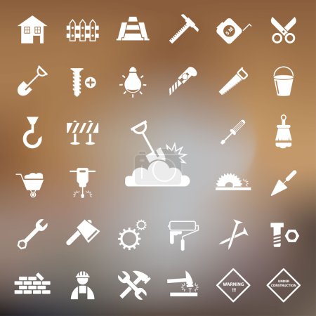 Illustration for Construction Icons set. Vector illustration - Royalty Free Image