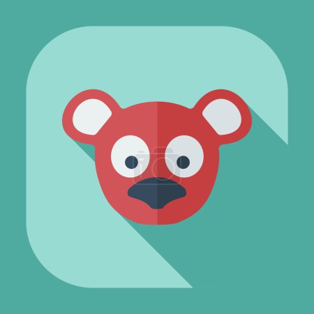 Design moderne plat avec des icônes d'ombre pandas 