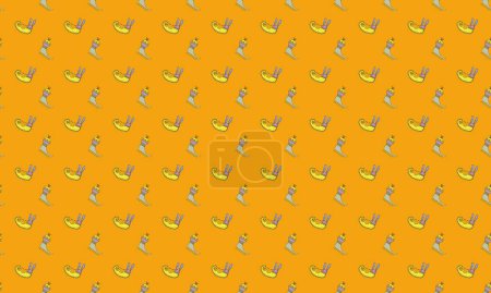 Fondo de color con diferentes accesorios