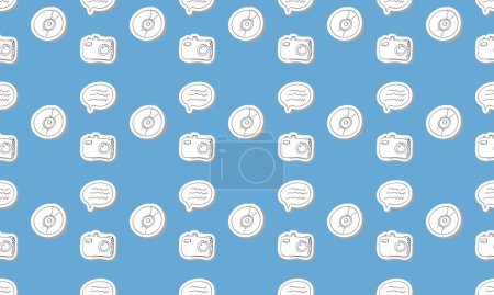Fondo de color con diferentes accesorios