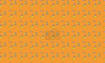 Fondo de color con diferentes accesorios