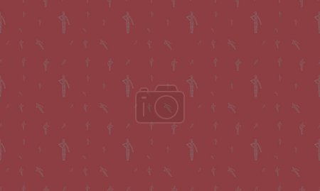 Illustration for Colored background with different accessories - Royalty Free Image