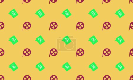 Colored background with different accessories