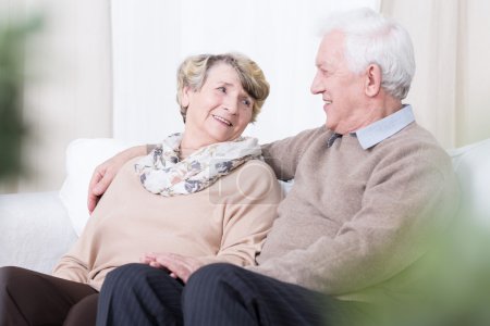 Photo for Senior people having romance in old age - Royalty Free Image