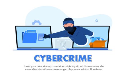 Ilustración de Seguridad global de datos, seguridad de datos personales, ilustración de concepto en línea de seguridad de datos cibernéticos, seguridad de Internet o idea de privacidad y protección de la información, datos de acceso de software como confidencial, tecnología abstracta de Internet de alta velocidad. Representación plana iso - Imagen libre de derechos