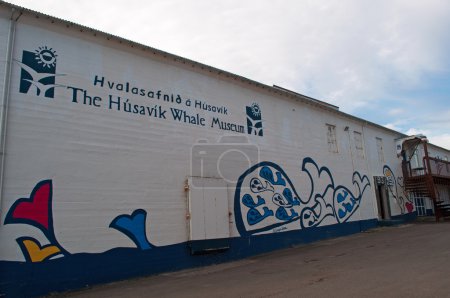 Island: das Husavik-Walmuseum in der Stadt Husavik