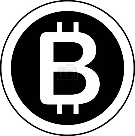 Ilustración de Esta es una ilustración de Monocromo Una medalla bitcoin - Imagen libre de derechos