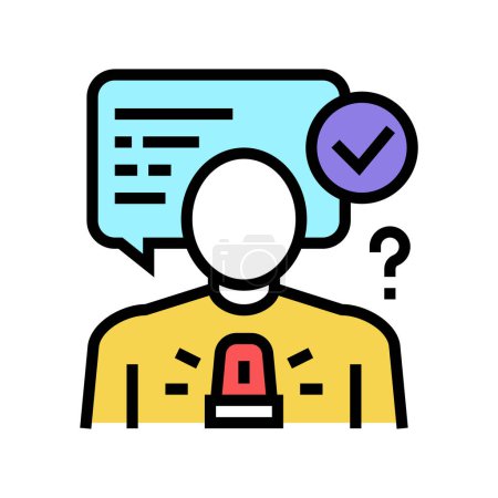 Ilustración de Toma de decisiones suave habilidad color icono vector. toma de decisiones signo de habilidad suave. ilustración de símbolo aislado - Imagen libre de derechos