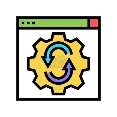 Ilustración de Sitio web optimizar vector icono de color. sitio web optimizar signo. ilustración de símbolo aislado - Imagen libre de derechos