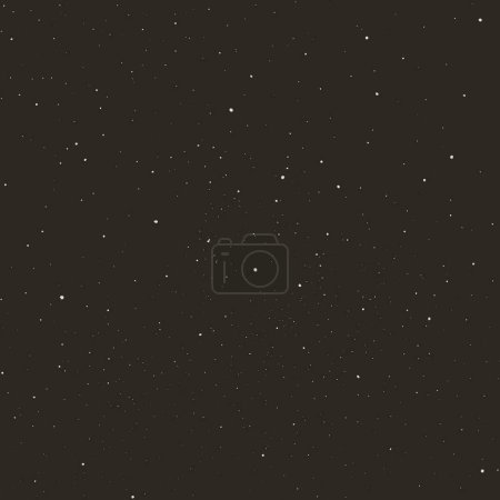 Ilustración de Patrón sin costura de cielo estrellado nocturno. Fondo vectorial del espacio estelar. Textura negra abstracta con puntos blancos. - Imagen libre de derechos