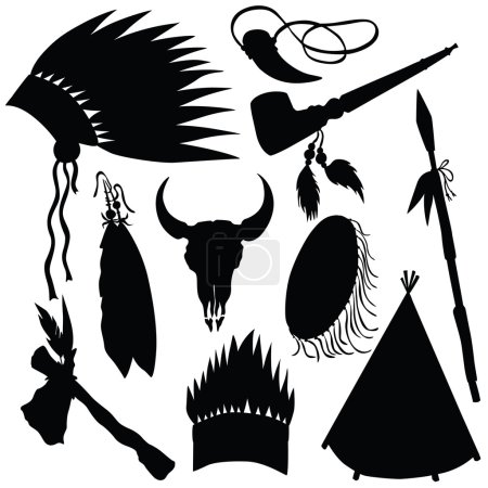 Silueta vectorial de los elementos indios
Silueta vectorial de los elementos indios