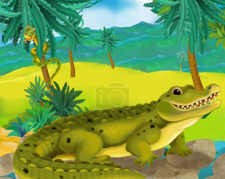 Cocodrilo de dibujos animados
