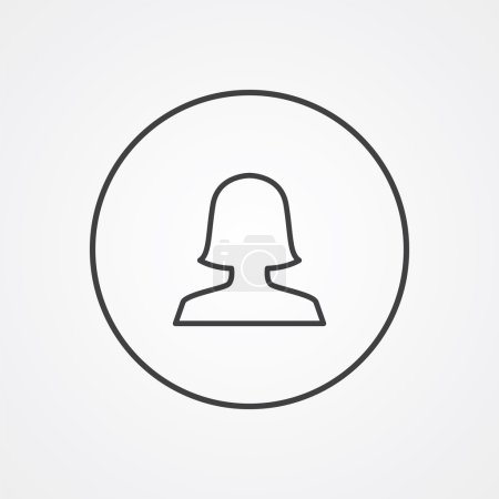 perfil femenino símbolo del contorno, oscuro sobre fondo blanco, logotipo te
