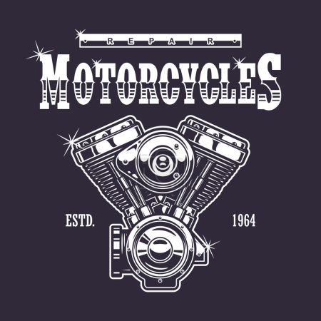 Vintage impresión de motocicleta
.