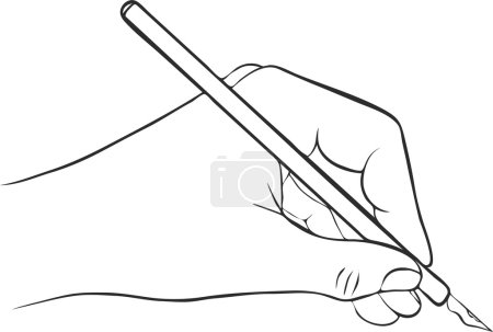 mano de escritura con pluma de tinta
