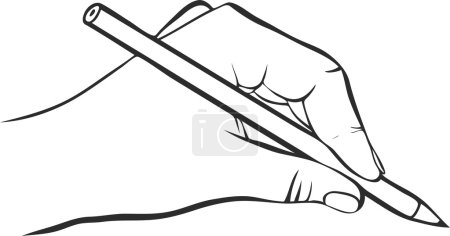 writing hand with pencil