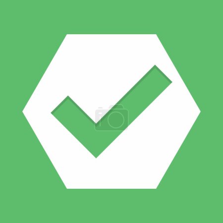 Ilustración de Marcas de verificación, Marcas de verificación, Aceptado, Aprobado, Sí, Correcto, Ok, Correcto, Finalización de tareas, Votación. - símbolos de marca de vector en verde. Icono aislado. Ilustración de vector de estilo plano. - Imagen libre de derechos
